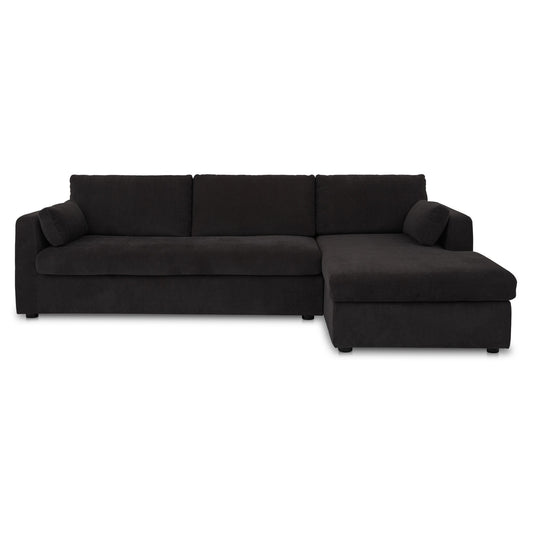 Burrow - Sleeper Sectional With Right Storage Chaise - Black