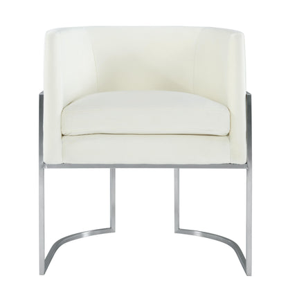 Giselle - Velvet Dining Chair Silver Leg