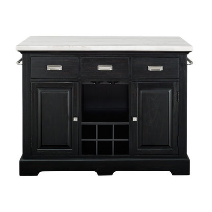 Aspen - Kitchen Island - Black
