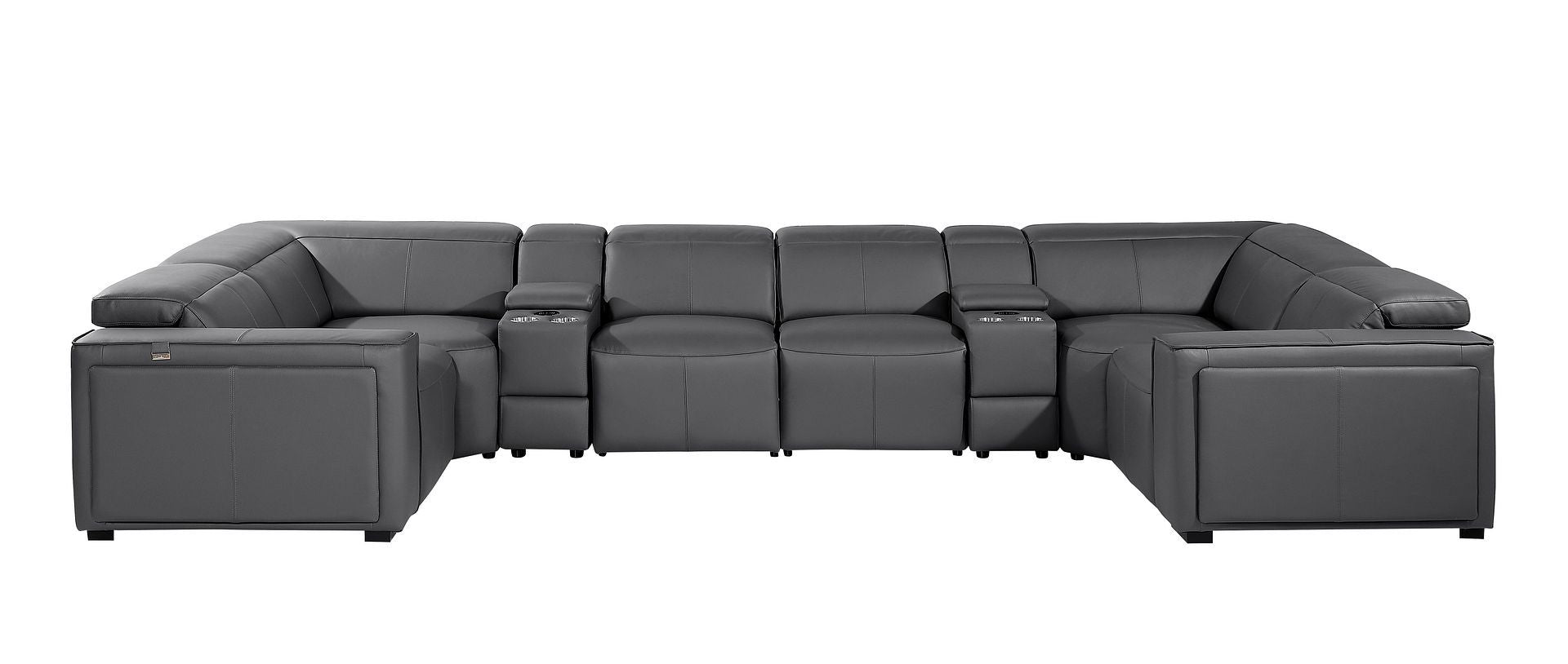 1224 - 8-Piece U-Shaped Sectional Sofa In With 4 Power Recliners & Power Headrest