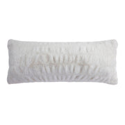 Ruched Rabbit - Lumbar Pillow With Down Insert - White
