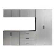 Astro Series - Garage Cabinet Set B With Soft Closing Drawers - Metallic Gray