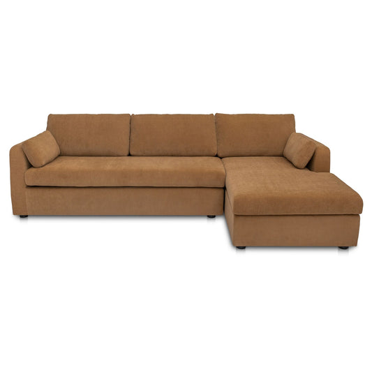 Burrow - Sleeper Sectional With Right Storage Chaise - Ginger