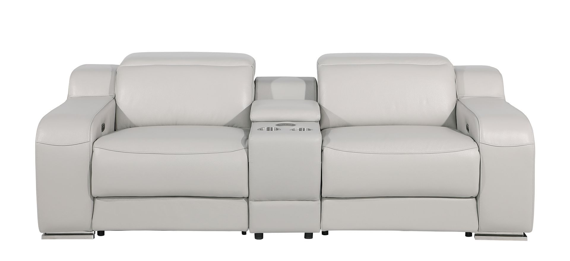 1116 - 3-Piece Modular Power Reclining Console Loveseat In With 2 Power Recliners & Power Headrests