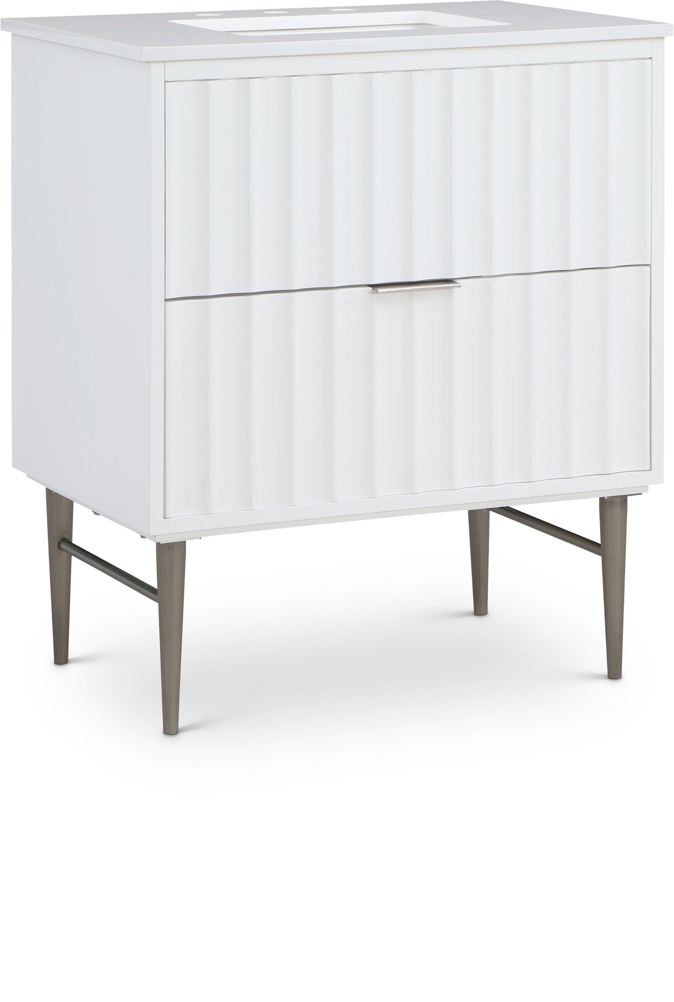Modernist - Bathroom Vanity With Chrome Legs
