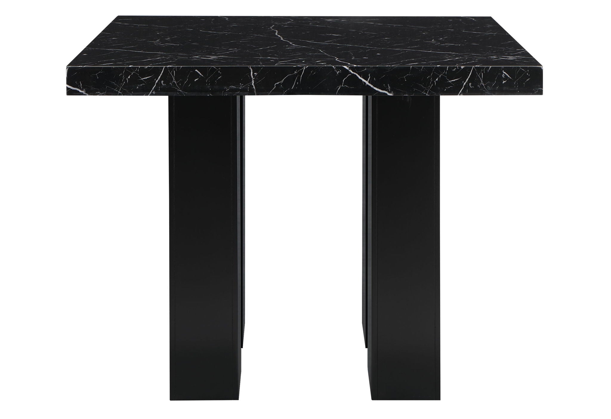 D04 - 7 Piece Dining Room Set (Black Bar Table And 6 Bar Stools) - Black