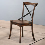 Kaelyn - Side Chair (Set of 2) - Dark Oak & Black Metal