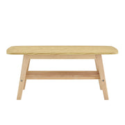 Coffee Table With Double Layer Storage For Living Rooms - Wood