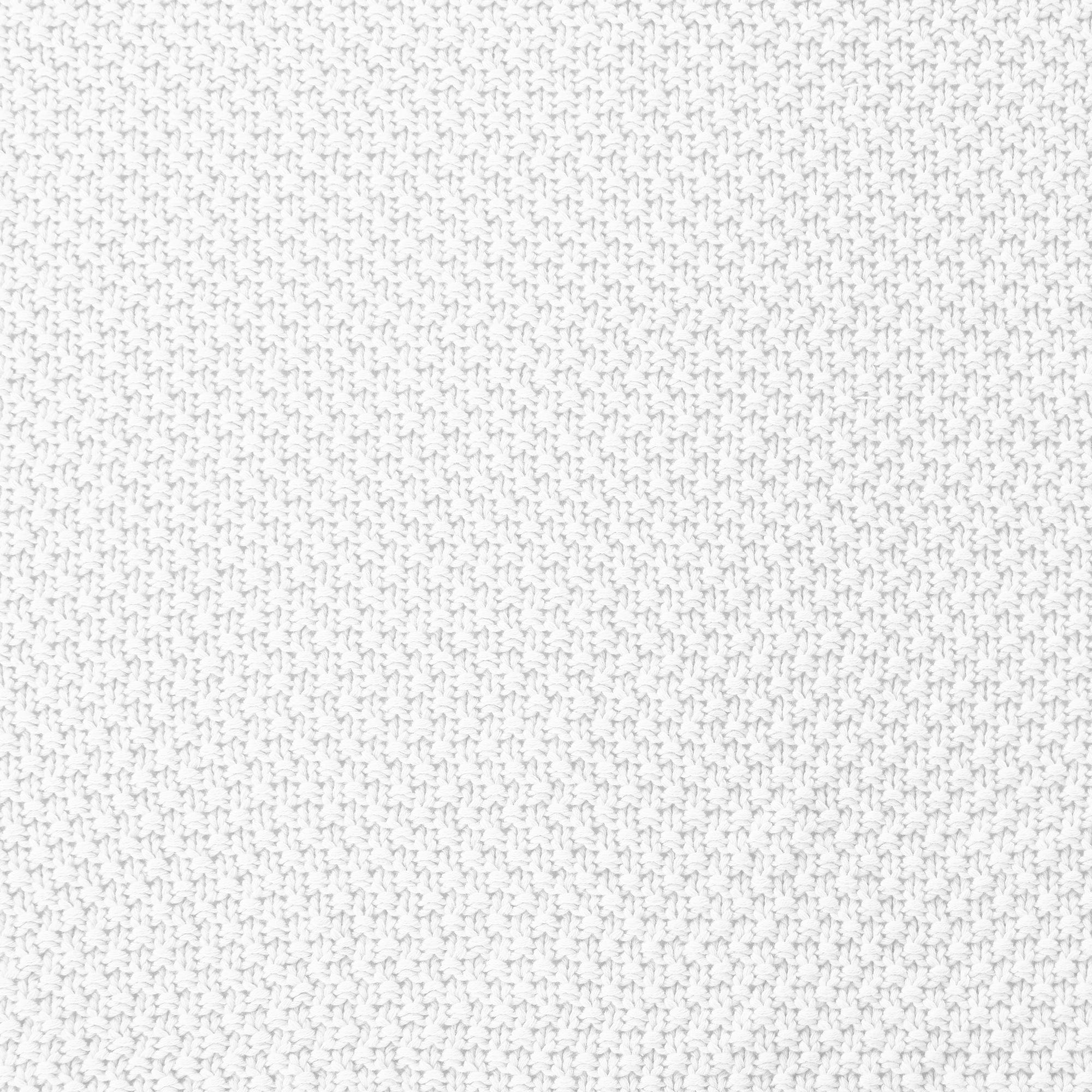 Cotton Knit - Twin Blanket - Vintage White
