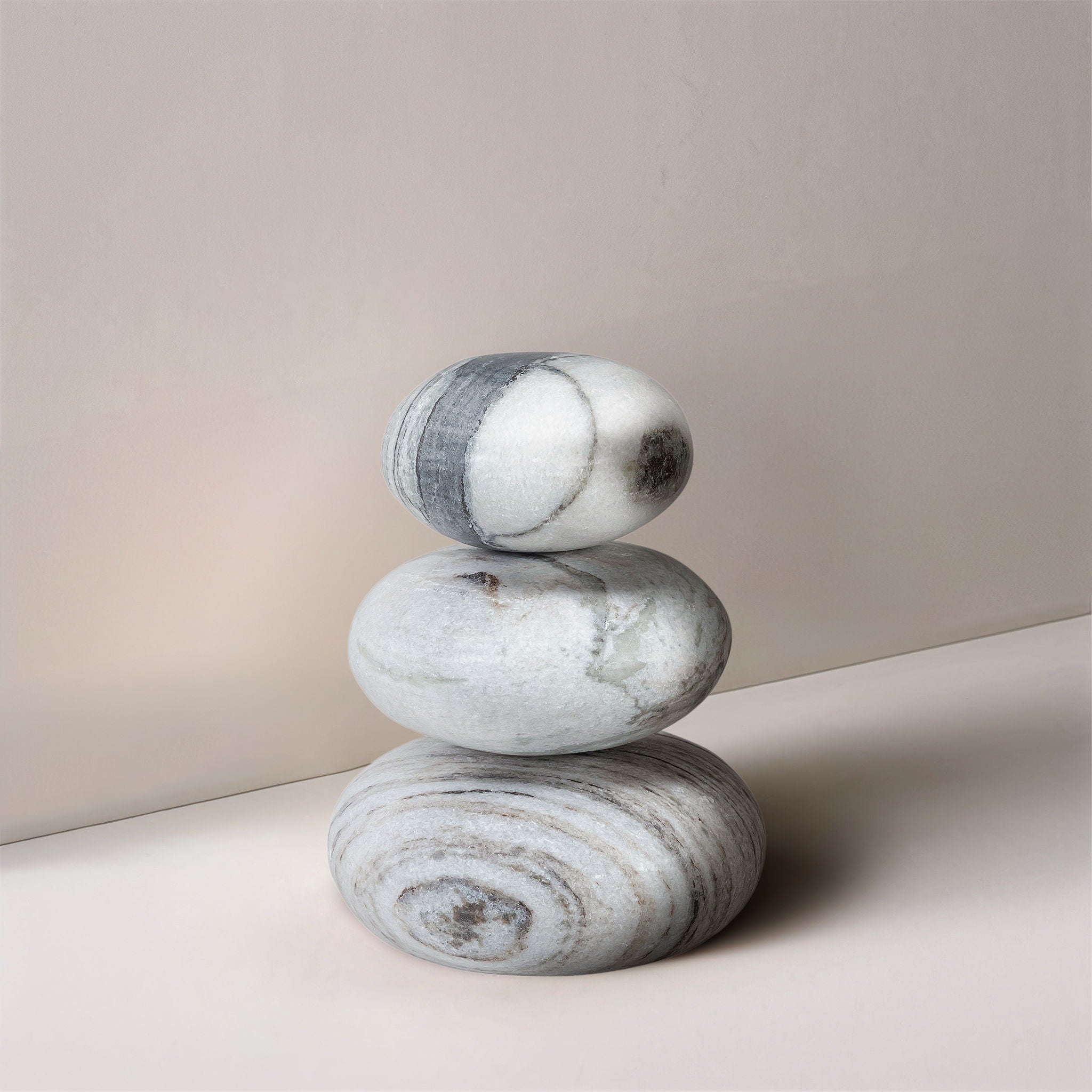 Pumpkin - 3 Piece Marble Decorative Object - Panda