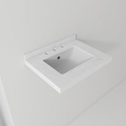 Basin Sink, Triple Faucet Holes, 2" Thick Rim, Sink Only