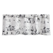 Ranch Life - Quilted Valance - White / Black