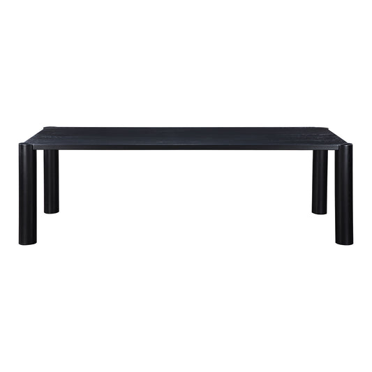 Post - Large Dining Table - Black Oak