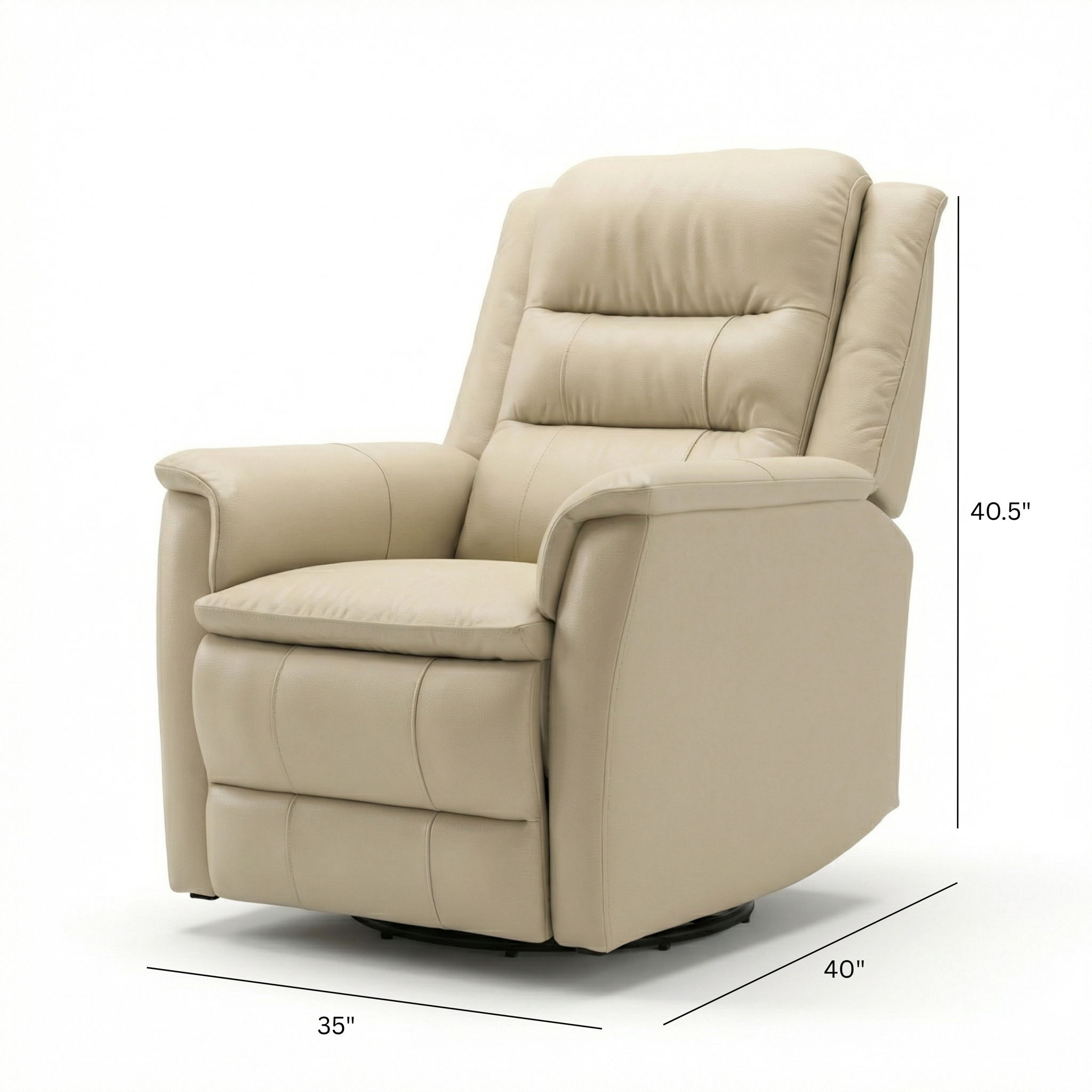 Swivel Recliner With Manual Adjustable Footrest