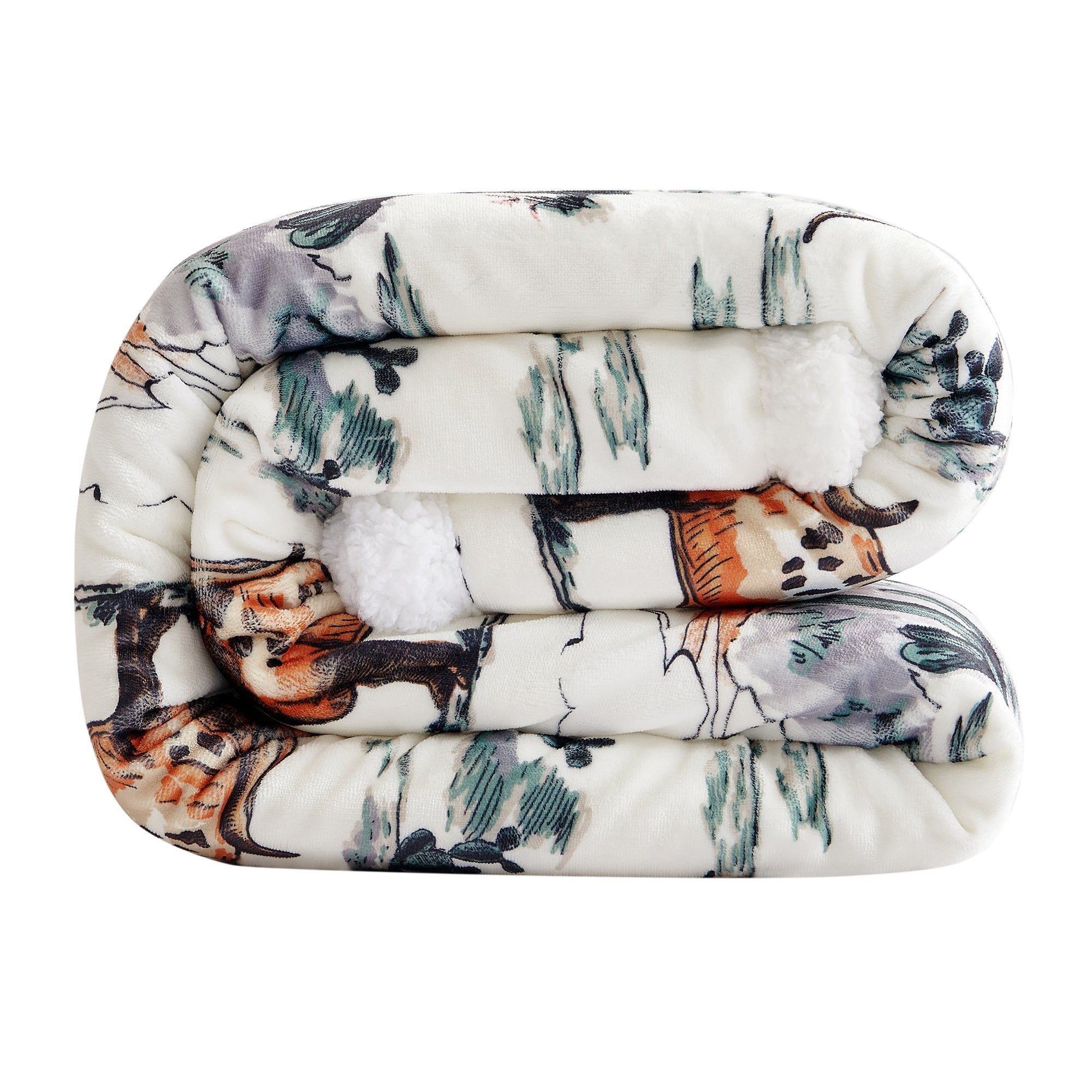 Campfire - Ranch Life Western Toile Campfire Sherpa Throw - Duffle Bag