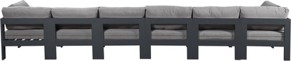 Nizuc - Outdoor Patio 6 Seat Modular Sofa With Gray Frame