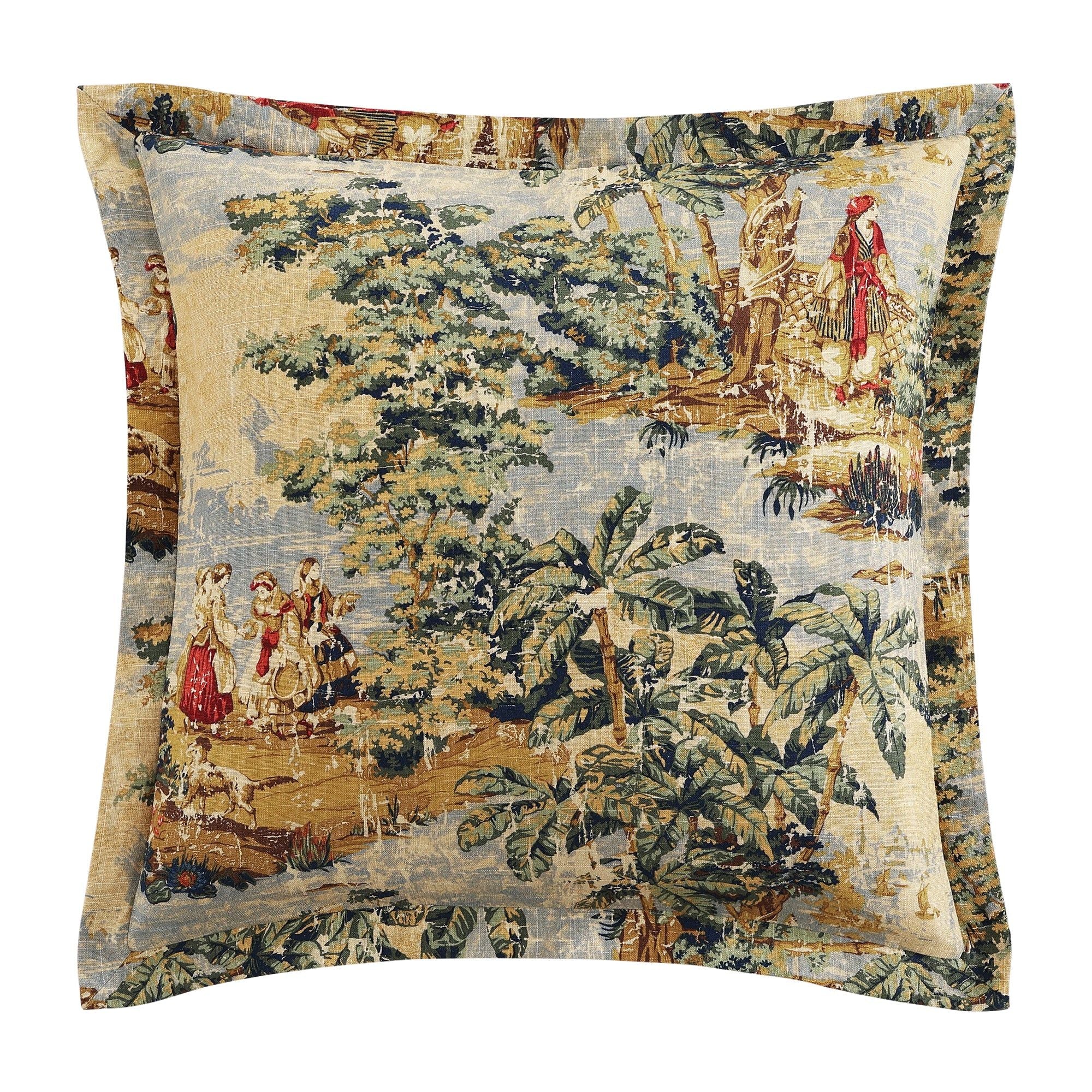 Provence - Washed Linen Euro Sham - Multi Color
