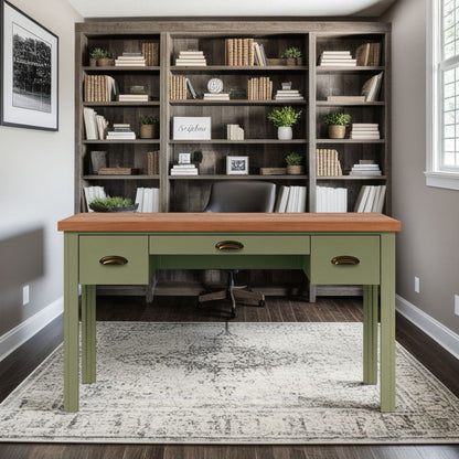 Vineyard - Writing Desk - Sage Green And Fruitwood