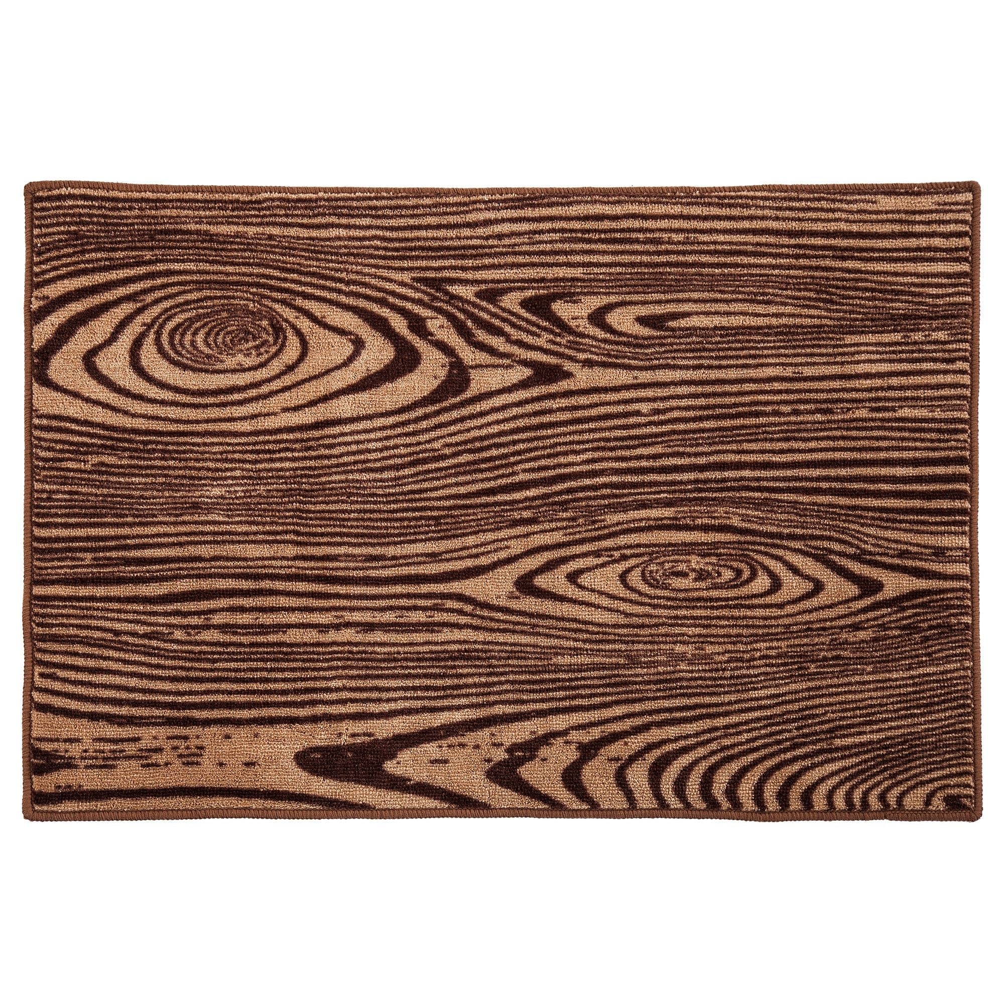 Woodgrain - Rug 2 Per Carton - Tan / Chocolate