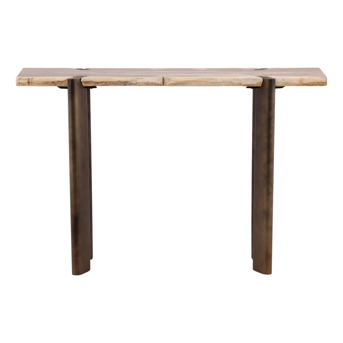 Peridot - Console Table - Light Natural And Bronze