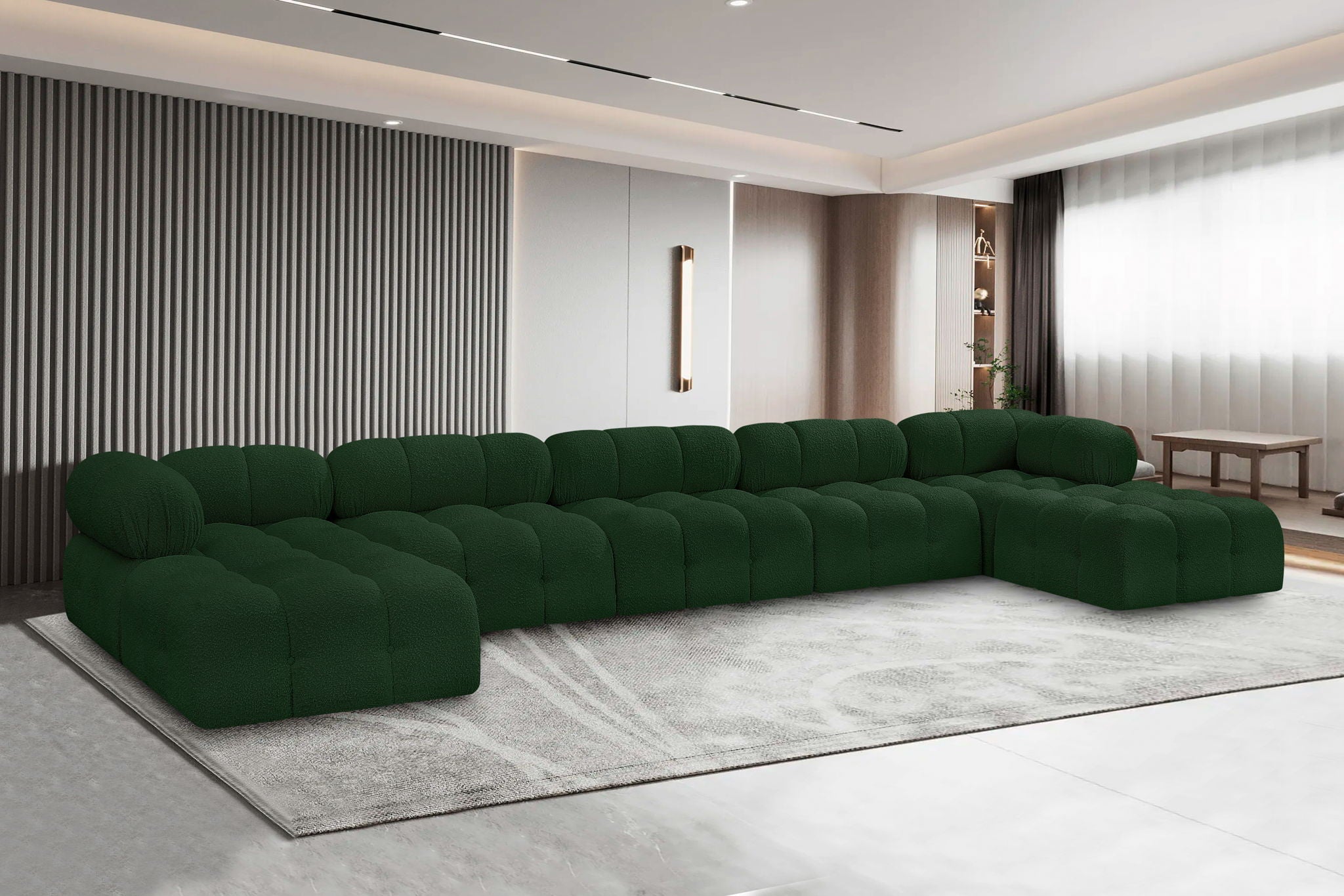Ames - 7 Piece Fabric Modular U-Shaped Sectional
