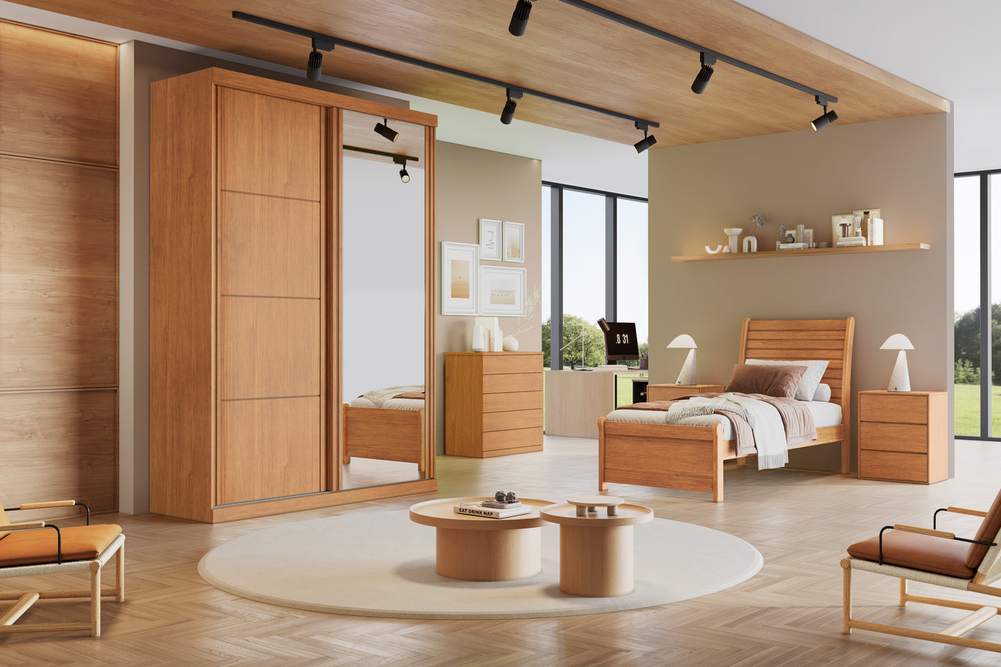 Poland Wardrobe with Mirror