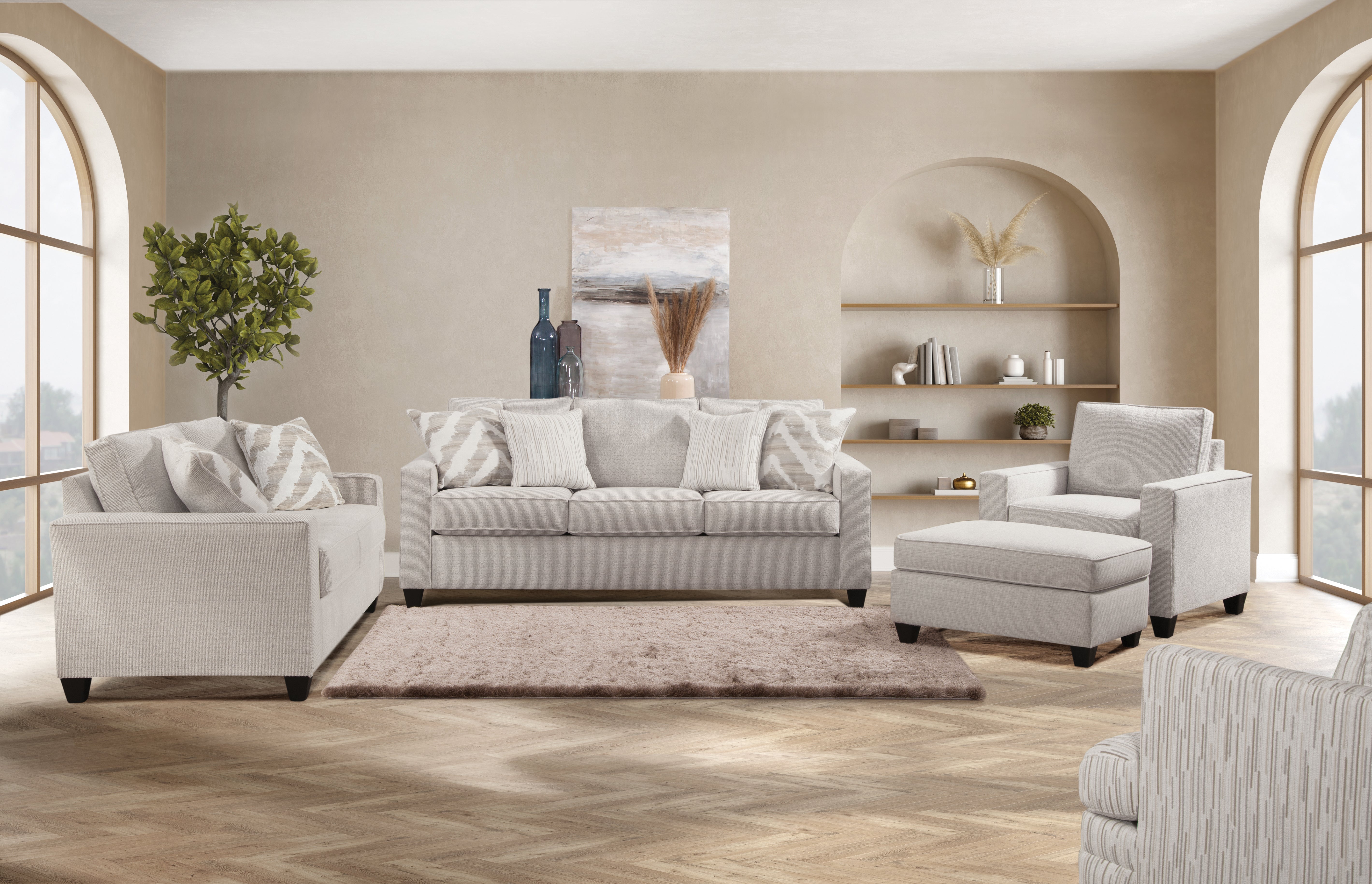 Belmont Contemporary Sofa & Loveseat