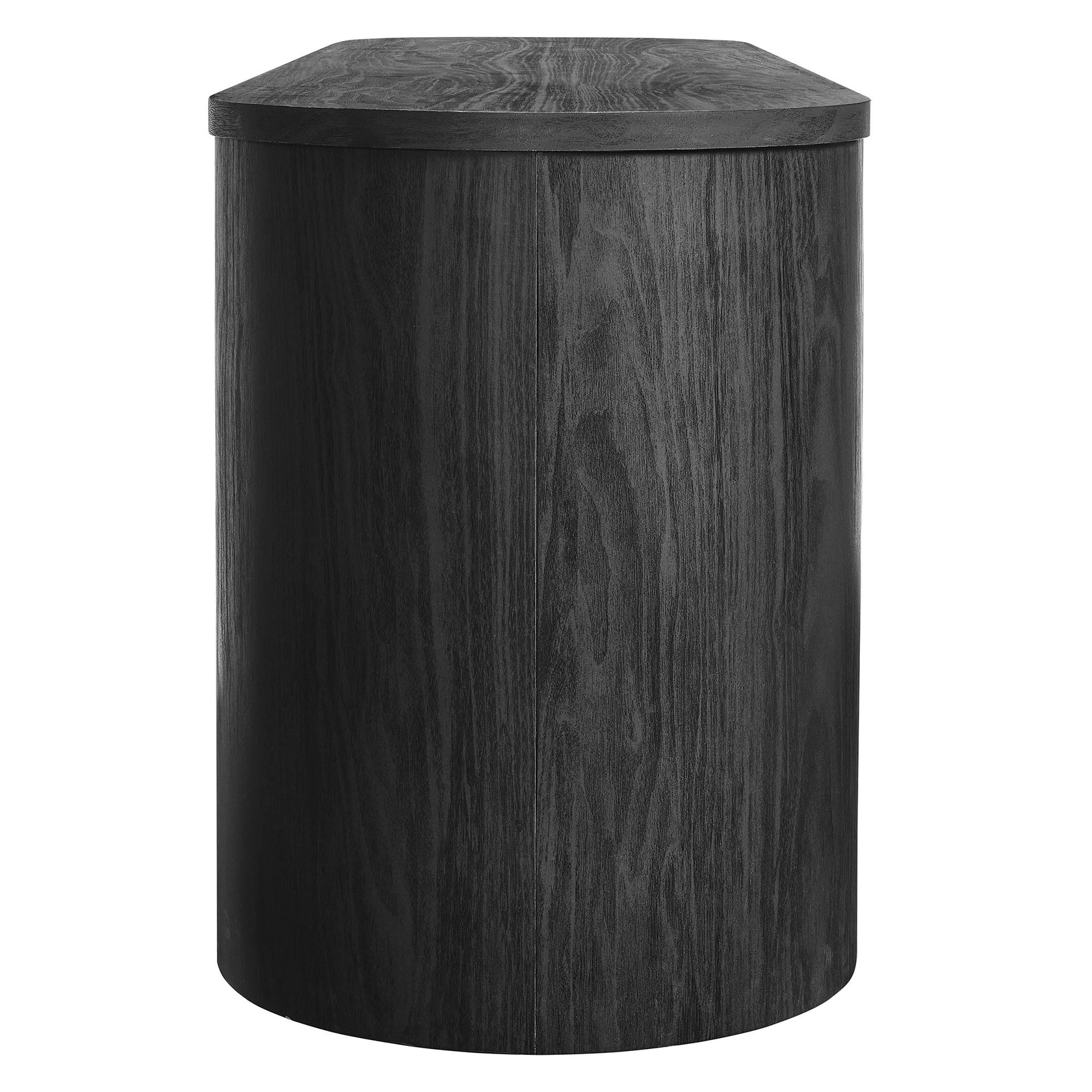 71 Inch Oval TV Cabinet in Light Oak