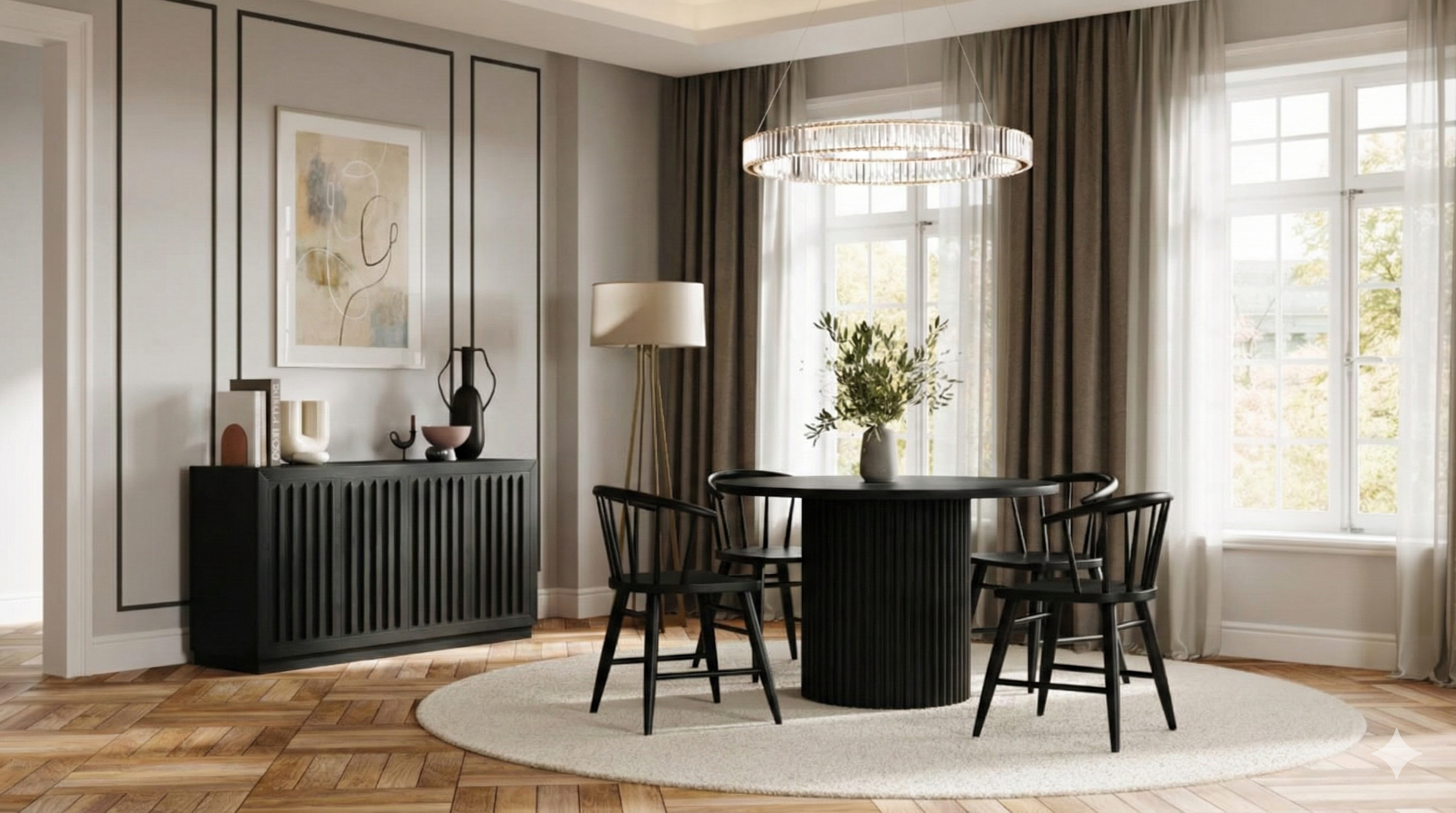 Auden Dining Table W/ Fitz Chair