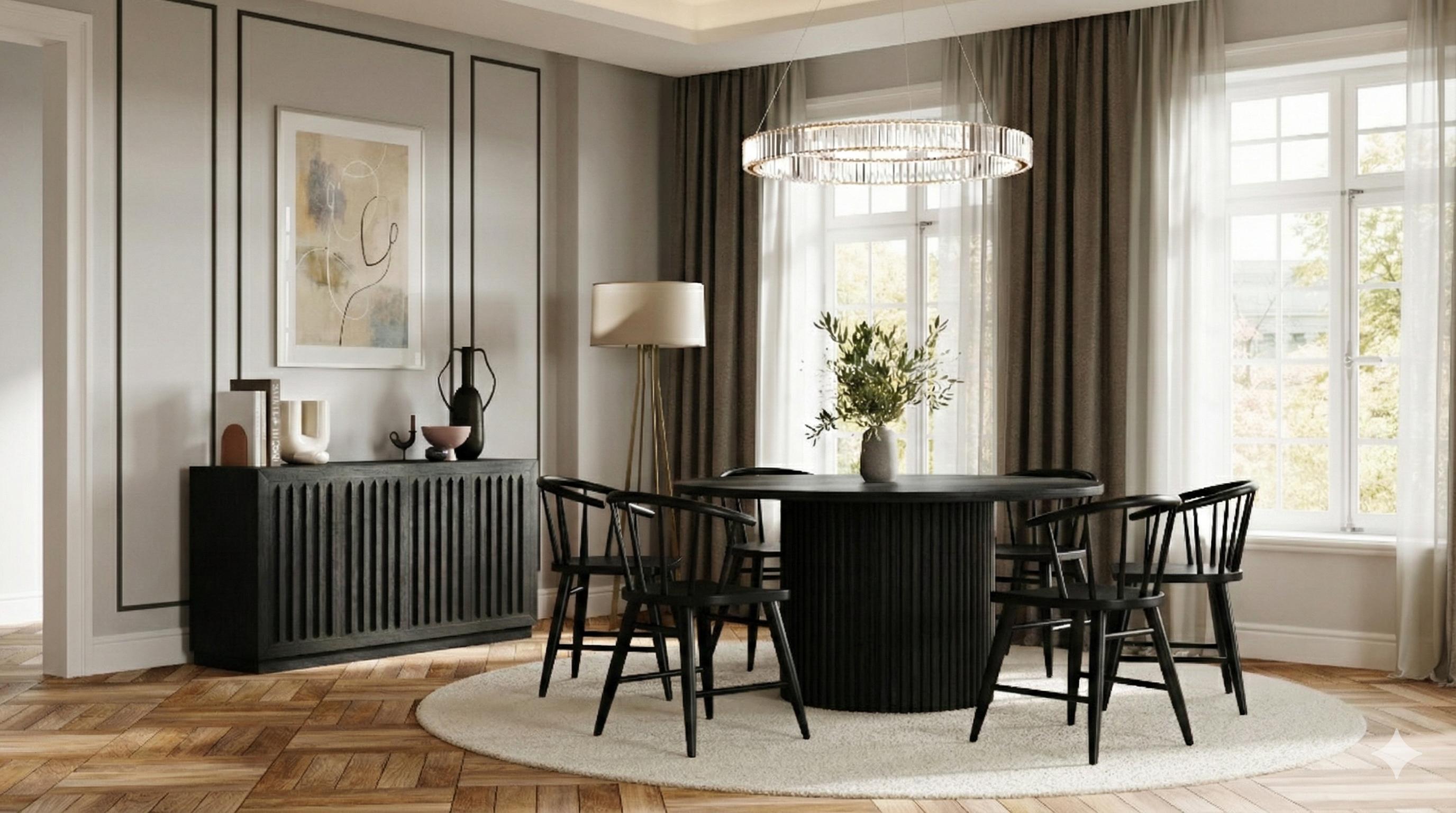 Auden Dining Table W/ Fitz Chair