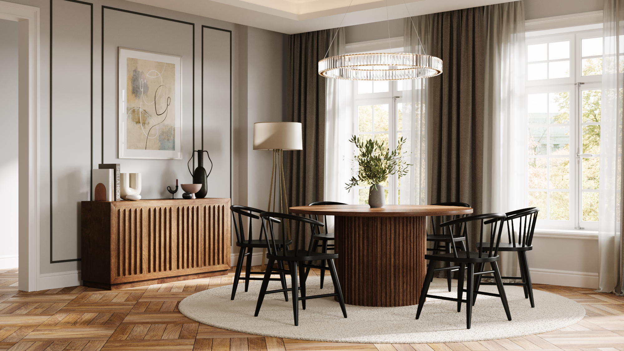 Auden Dining Table W/ Fitz Chair