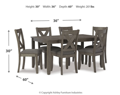 Caitbrook Dining Table and 6 Chairs Set