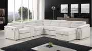 Harvey Sectional Sofa Beige with Power Recliner and Storage Chaise