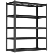 Garage Storage Rack, 5 Layer Adjustable Shelving Unit For Warehouse - Black