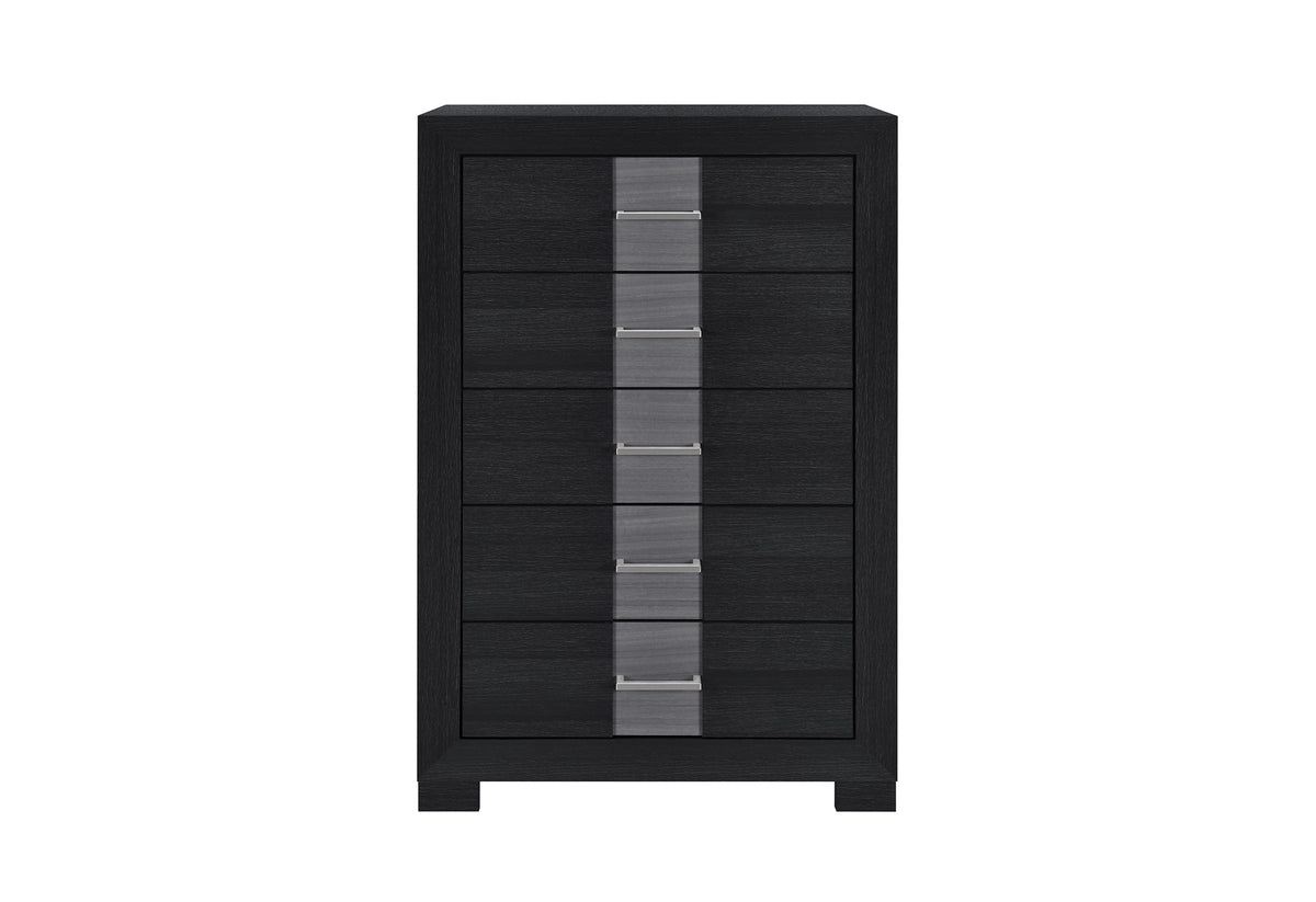 Optimus - 5 Piece Queen Bedroom Set - Black