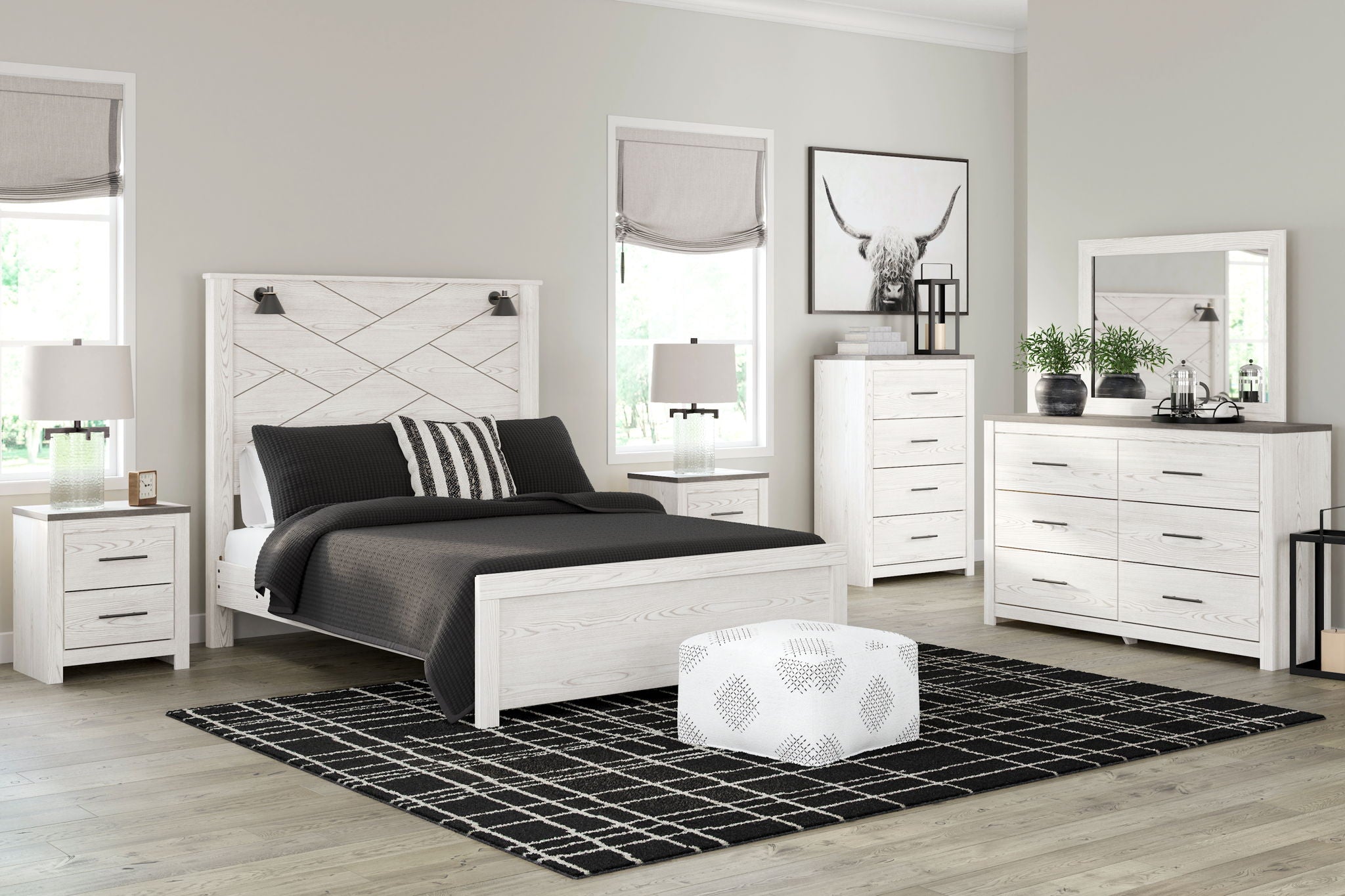 Gerridan - Panel Bedroom Set With Sconces - Thumbnail 5