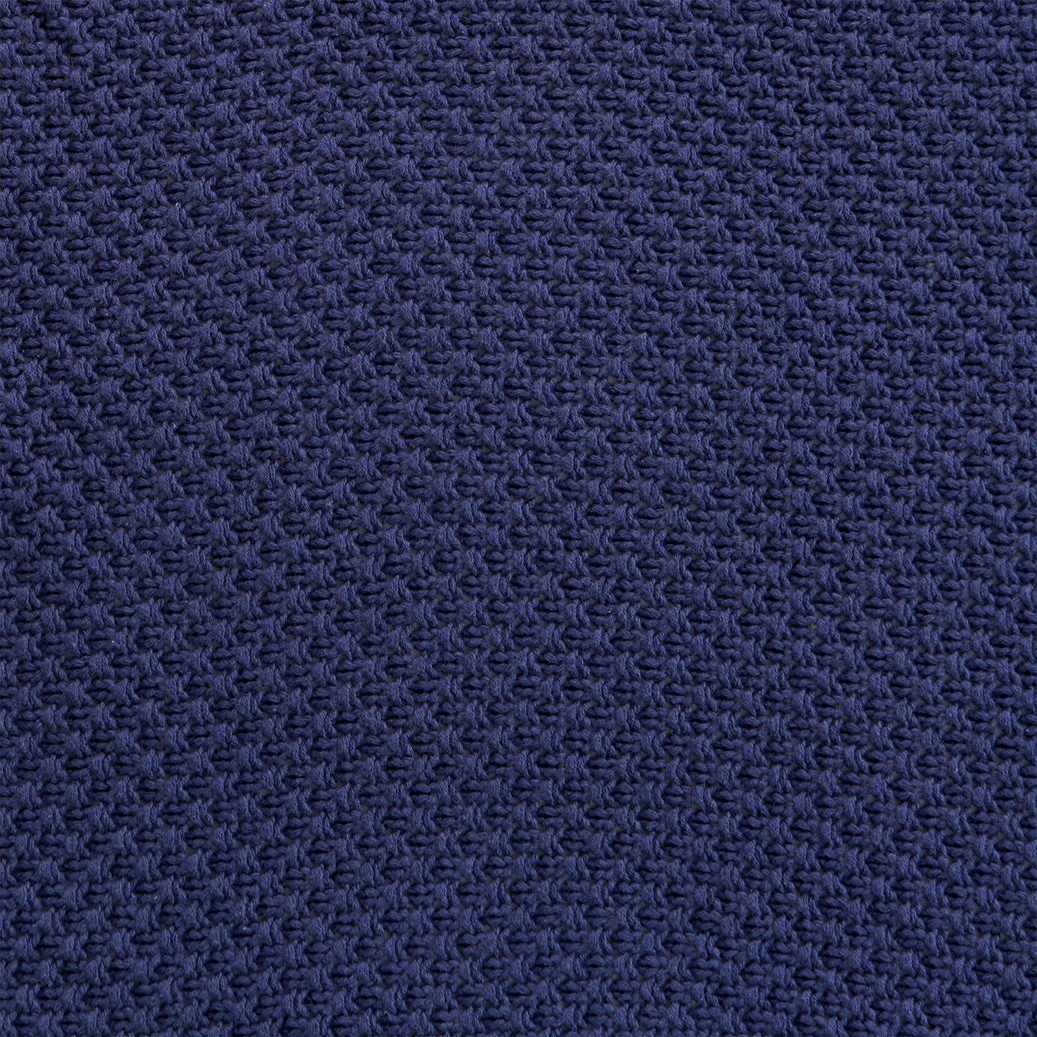 Cotton Knit - King Blanket - Navy