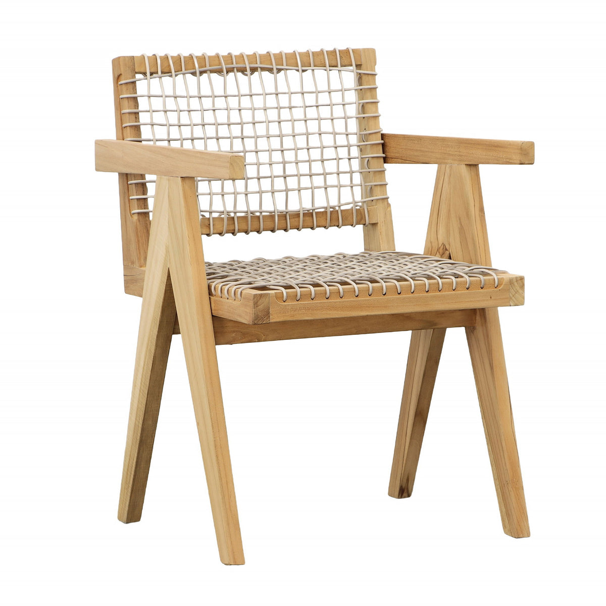 Ursula - Outdoor Dining Chair - Natural With Taupe