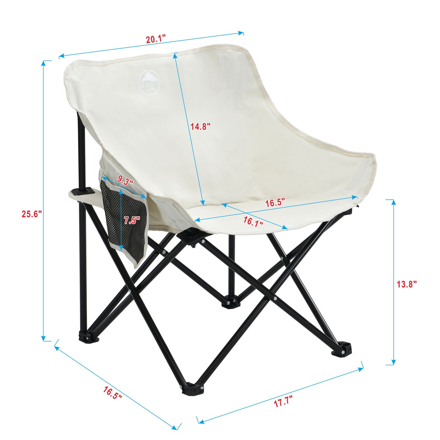 Portable Folding Camping Chairs With Carry Bag (Set of 2)