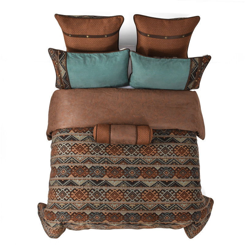 Rio Grande - King Duvet Cover Set (Set of 7) - Brown