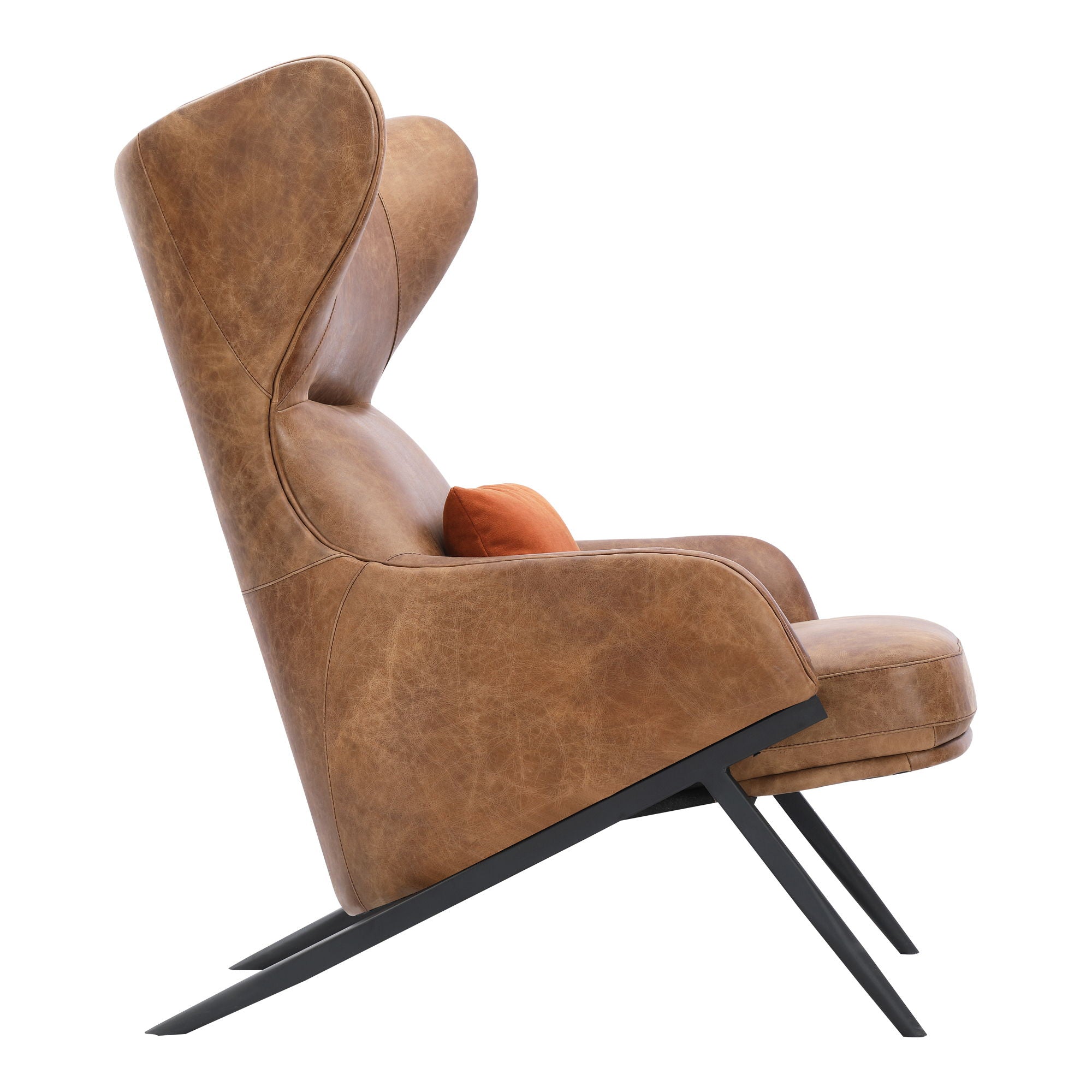 Amos Leather Accent Chair - Thumbnail 3