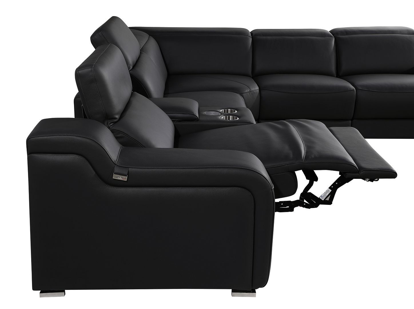 1116 - 8-Piece L-Shaped Sectional Sofa In With 4 Power Recliners & Power Headrests