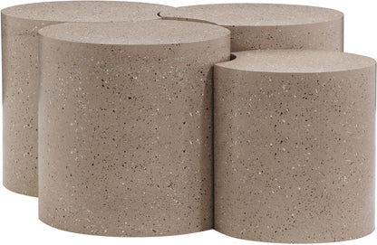 Dimple - 20" 4 Piece Modular Coffee Table - Terazzo Finish