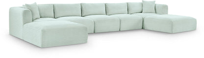 Shaggy - 7 Piece Modular Sectional With 2 Ottomans