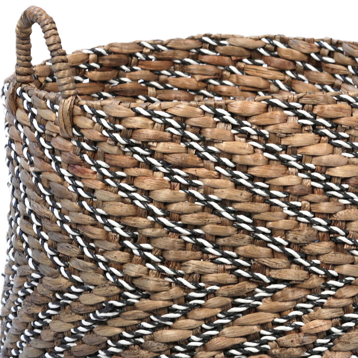 Raeni - Basket Large - Natural With White And Black