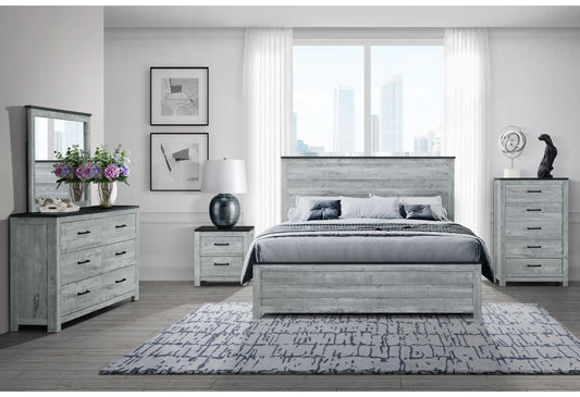 Ozark - 5 Piece Full Bedroom Set - Gray Wash