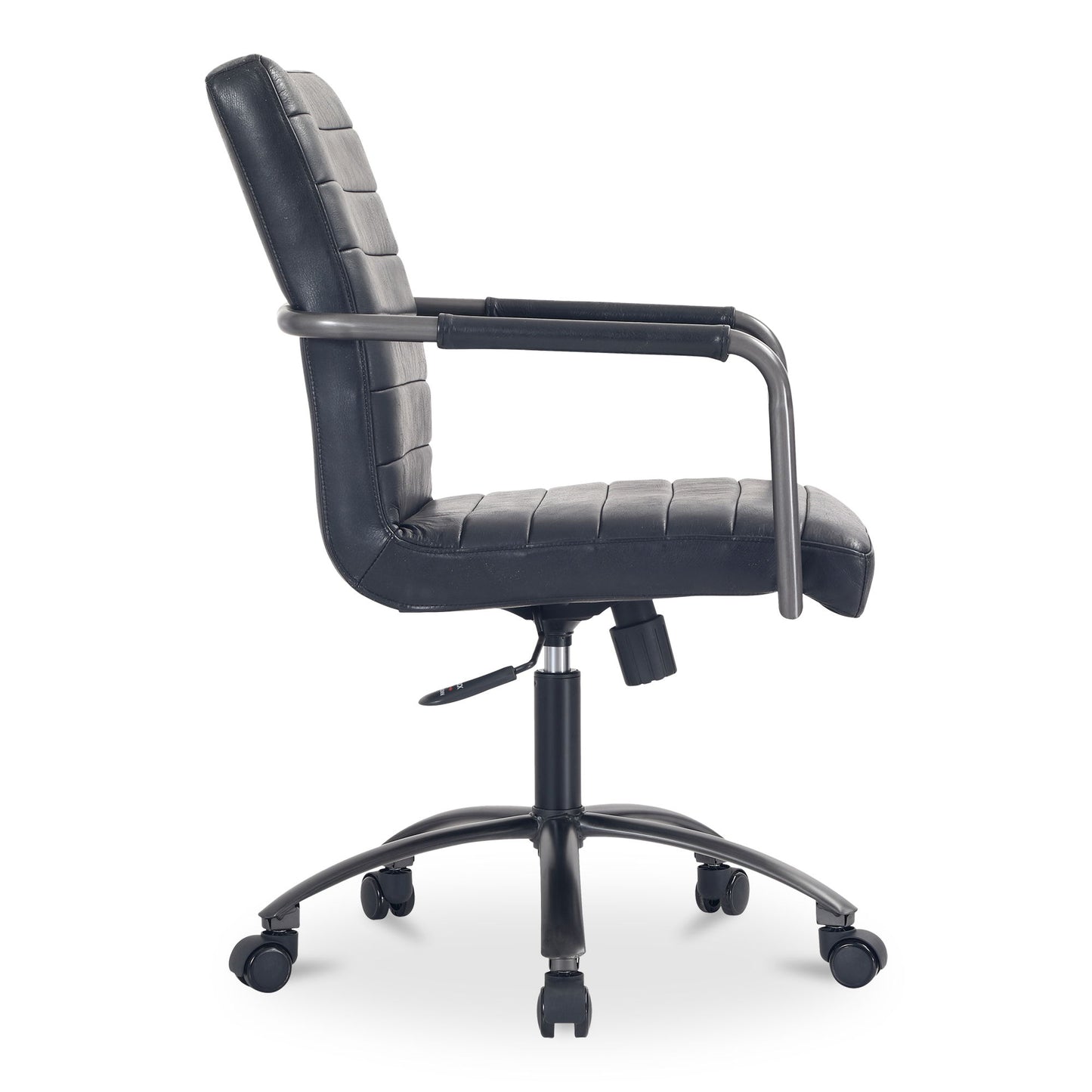 Roy - Leather Office Chair - Black