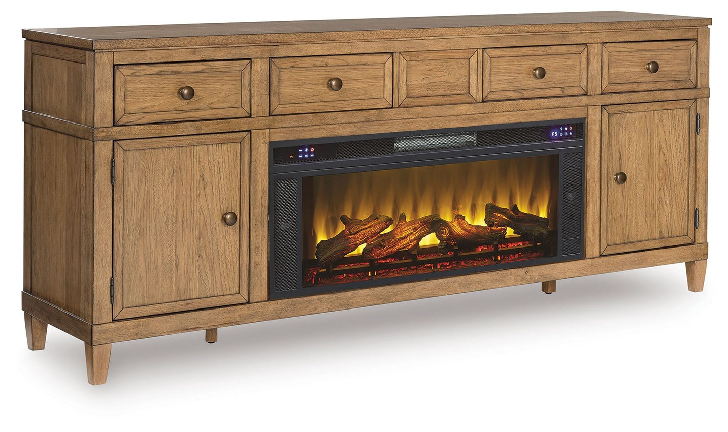 Sharlance - 81" TV Stand With Electric Fireplace