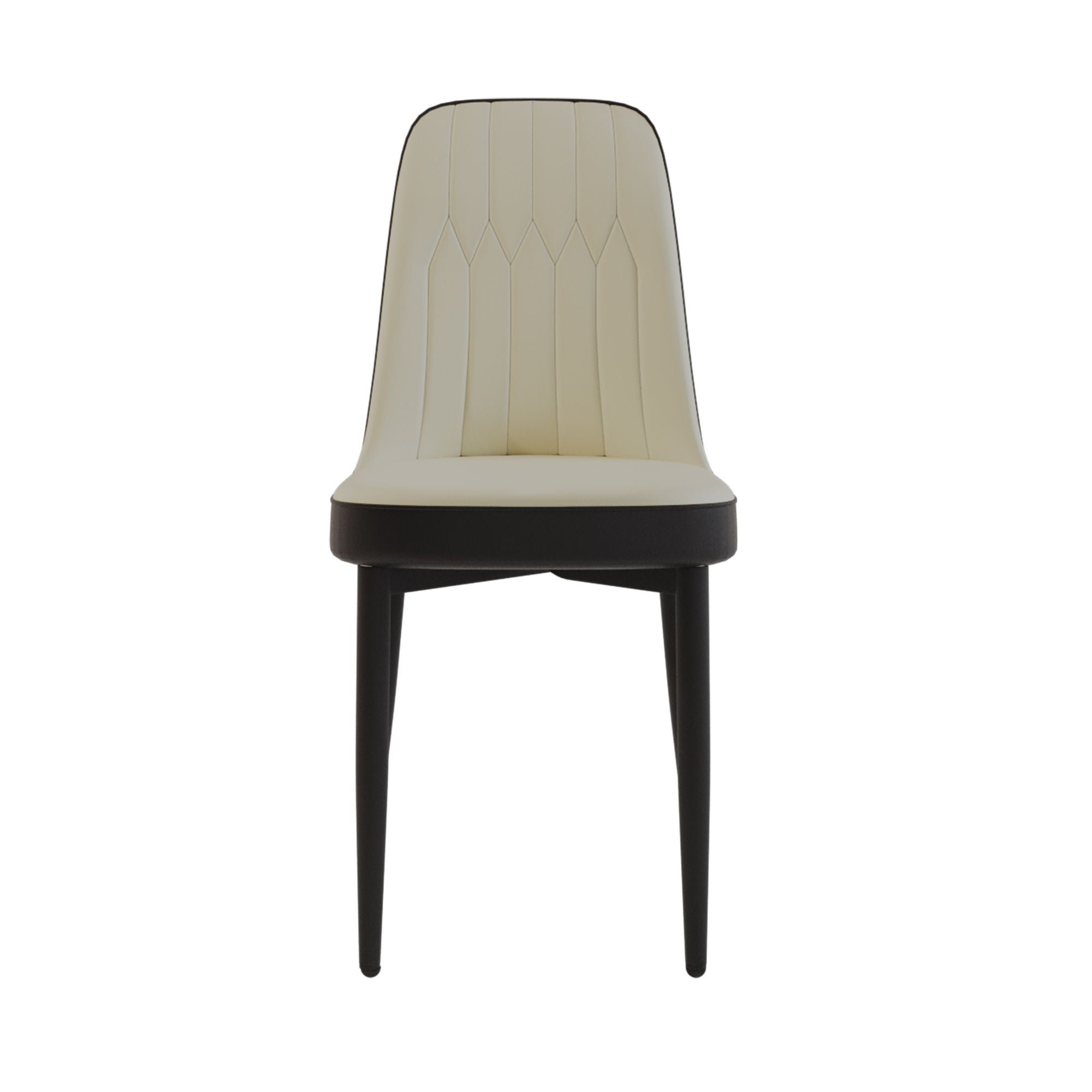 Modern Dining Chair With Cushions And Metal Legs