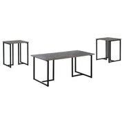 3 Piece Occasional Set With Smooth Top - Gray